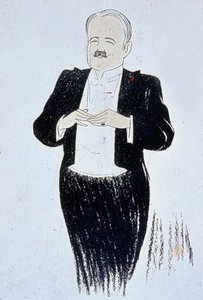 Marcel Prevost (1862-1941) francouzský spisovatel kresba od Cappiella 1905 od Leonetto Cappiello