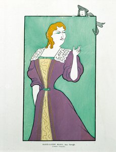 Marie-Louise Marsy v "Tartuffovi", karikatura od Leonetto Cappiello