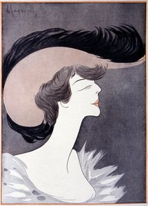 Portrét paní Longworthové (Alice Roosevelt Longworth) (1884 - 1980), dcery Theodora Roosevelta. Kreslený film od Leonetta Cappiella. od Leonetto Cappiello