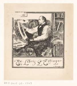Ex libris van Pawel Ettinger od Leonid Osipovisch Pasternak