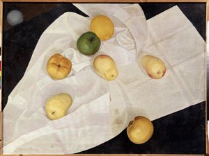 ""Zátiší s jablky a citrony"" (Zátiší s jablky a citrony) Obraz Leonida Terenteviče Čupjatova (1890-1942) 1923 Státní ruské muzeum Petrohrad od Leonid Terentlevich Chupyatov
