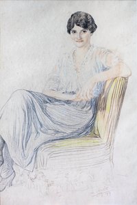 Portrét Lise Bonnefonové od Leopold (1872-1947) Lelee