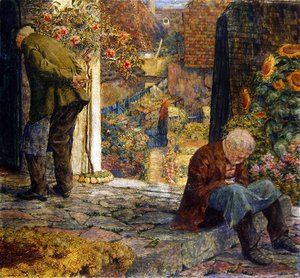 Chudák v Melku (olej, tempera a tužka na palubě)