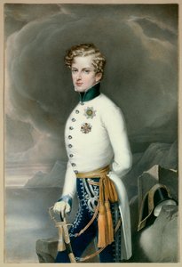 Římský král a princ z Parmy Napoleon II., vévoda z Reichstadtu (1811-1832) syn císaře Napoleona I. (1769-1821) v uniformě jako podplukovník pluku Gustave Prince z Wasa Rytina Leopold Bucher (1797-1858) 1832 Ztlumit. 0,33x0,22 m Malmais od Leopold Bucher
