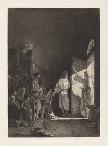 Scéna z Nového zákona od Leopold Flameng, after Alexandre Bida