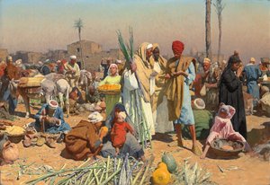 Trh v Dolním Egyptě, od Leopold Karl Muller