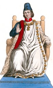 francouzský král Ludvík XI. v obleku řádu Saint Michel