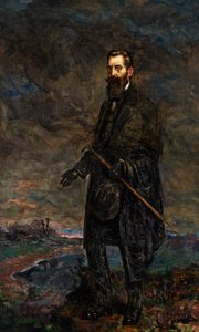 Portrét Theodora Herzla (olej na plátně) od Leopold Pilichowski