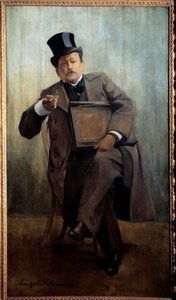 Portrét Georgese Courteline (1858-1929) Spisovatel Malba Leopolda Stevense (1866-1935) 20. století Sun. 1,6x0,8 m Paříž, Musee Carnavalet - Portrét Georgese Courteline (1858-1929), spisovatele. Obraz Leopolda Stevense (1866-1935), 20. století. 1,6 x od Leopold Stevens