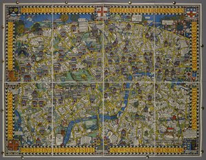 „Zaplacením svých haléřů“ – neboli „Zázračná mapa města Londýna“ od Leslie MacDonald (1884 1947) Gill