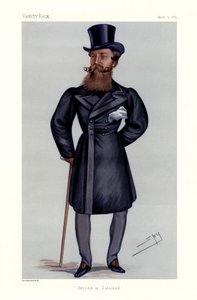 Generálmajor Henry Hope Crealock - portrét stojící držící hůl a cylindr