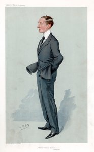 Guglielmo Marconi, italský fyzik a vynálezce a průkopník bezdrátové telegrafie od Leslie Matthew Ward