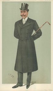 Jeho Výsost vévoda z Teku, Frank, 17. července 1902, karikatura Vanity Fair od Leslie Matthew Ward