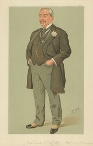 Pan Albert George Sandeman, The Bank of England, 12. září 1895, karikatura Vanity Fair od Leslie Matthew Ward