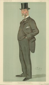 Pan Samuel Whitbread, parlamentní procedura, 8. srpna 1895, karikatura Vanity Fair od Leslie Matthew Ward