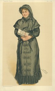 Paní Georgina Weldonová, paní Weldonová, 3. května 1884, karikatura Vanity Fair od Leslie Matthew Ward