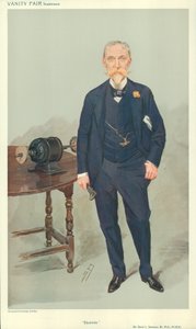 Sir David L Salomons, Elektřina, nd, karikatura Vanity Fair od Leslie Matthew Ward