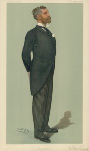Sir Edgar Vincent, Eastern Finance, 20. dubna 1899, karikatura Vanity Fair od Leslie Matthew Ward