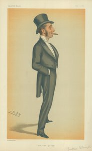 The Hon Mr Justice Straight, Nový soudce, 10. května 1879, karikatura Vanity Fair od Leslie Matthew Ward