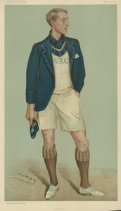 W E Crum, prezident Oxford University Boat Club od Leslie Matthew Ward