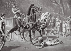 Alkibiades vzdorující Týdžejovi (litografie)
