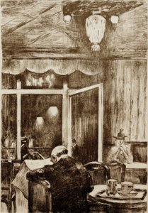 Večer v Café Bauer od Lesser Ury