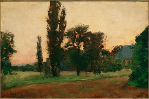 Večerní nálada nad rýnskou krajinou od Lesser Ury
