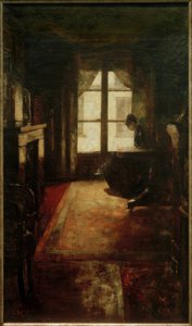 Pařížský interiér (žena čte u okna) od Lesser Ury