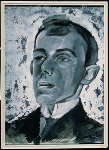 Portrét básníka Ossipa Mandelstama (1891-1938) (kvaš na papíře) od Lev Aleksandrovitc Bruni