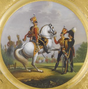 Vrchní důstojník a poddůstojník Husarského pluku plavčíků, 1829