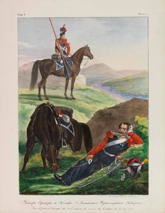 Důstojník uniformy černomořské kozácké eskadry ruské císařské armády, 1837-1839.