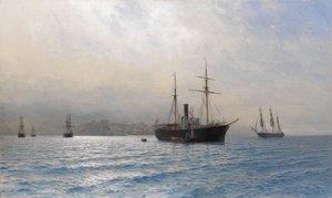 Ruská loď u vstupu do Bosporského průlivu, po rusko-turecké válce v roce 18771878