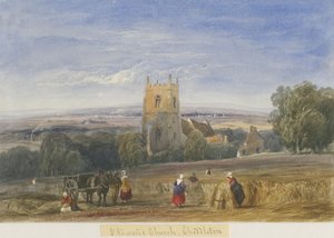 Cheddleton Church: malba akvarelem a [c 1830-1840]
