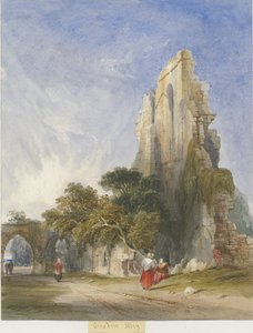 Croxden Abbey: malba akvarelem a [c 1830-1840] (malba)