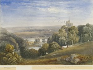 Greenway Bank - Lake: malba akvarelem a [c 1830-1840] od Lewis John Wood