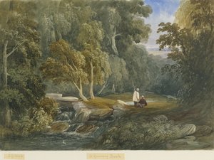 Greenway Bank: malba akvarelem a [c 1830-1840] od Lewis John Wood