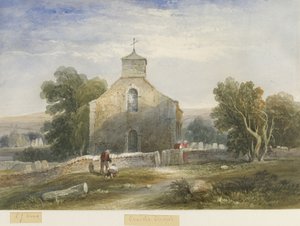 Onecote Church: malba akvarelem a [c 1830-1840]