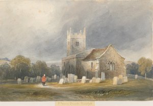Waterfall Church: malba akvarelem a [c 1830-1840]