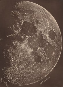 Fotografie měsíce v jeho 1. čtvrti, 6. března 1865. od Lewis Morris Rutherford