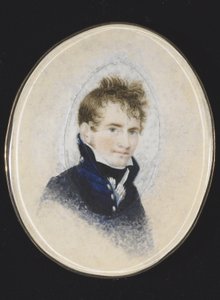 Portrét Paula Peckhama, kolem 1810-20 (akvarel na slonovině) od Lewis Peckham