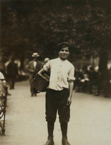 Mladý obuvník pracující na Union Square v New Yorku od Lewis Wickes Hine