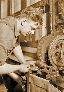 Portrét výkonného mechanika, kolem roku 1924