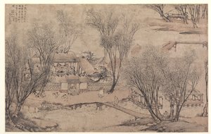Nový rok ve vesnici u Kamenného jezera, 1609. od Li Shida