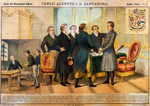 Carlo Alberto přísahá v Ústavě, 14. března od Unbekannt Unbekannt
