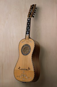 Chitarra battente (kytara), hudební nástroj postavený v dílně houslaře Pasquale Scala v Praiano, Kampánie. Itálie, 20. století od Unbekannt Unbekannt