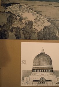Návrh výkresu pro papežský palác ve Svaté zemi od Unbekannt Unbekannt
