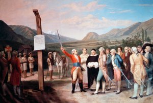 Založení města Ibarrada Cristobalem de Troya v roce 1606, Ekvádor od Unbekannt Unbekannt