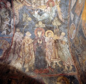 Fresky v kostele v Alikampos, Kréta, Řecko (foto) od Unbekannt Unbekannt