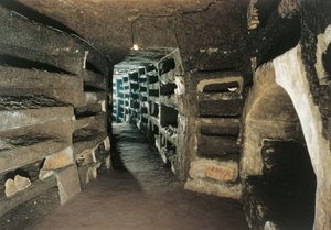 Galerie s hrobkami Loculus (foto) od Unbekannt Unbekannt