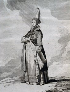 Islandská žena, rytina z Voyage v Severním moři mezi 1767 a 1768 od Yves-Joseph de Kerguelen-Tremarec (1734-1797) od Unbekannt Unbekannt